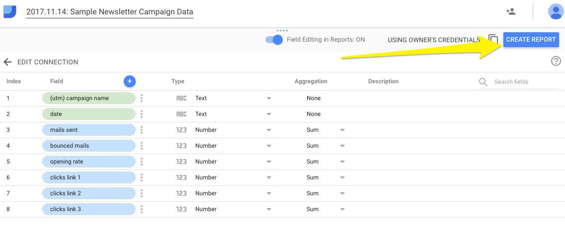 Tạo báo cáo Google data studio
